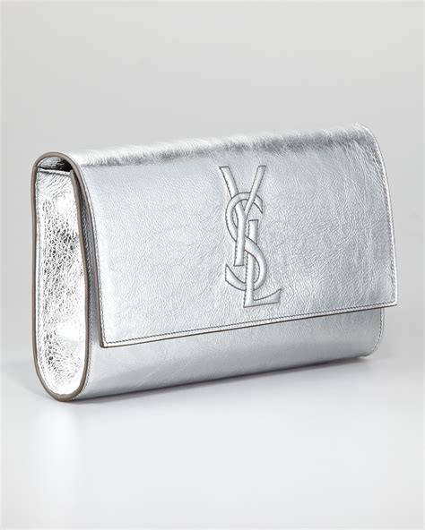 replica silver ysl clutch|white ysl clutch price.